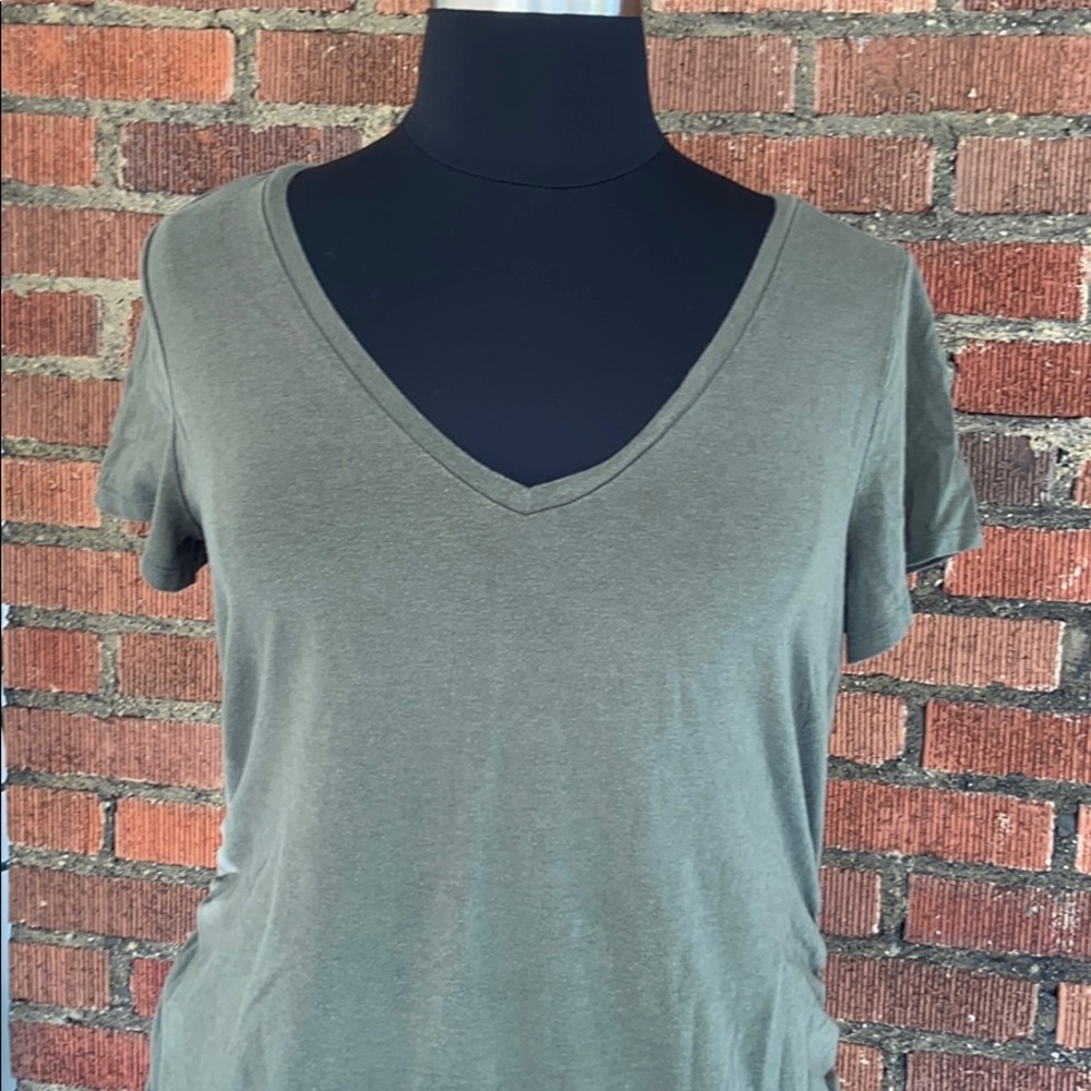 Motherhood Maternity army green t-shirt - XL